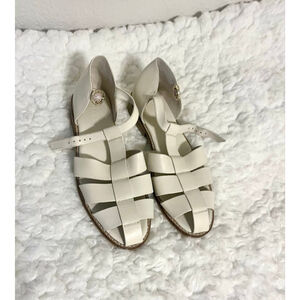 Anthropology The Maris Fisherman Sandals Ivory by Pilcro Women Size 40/9